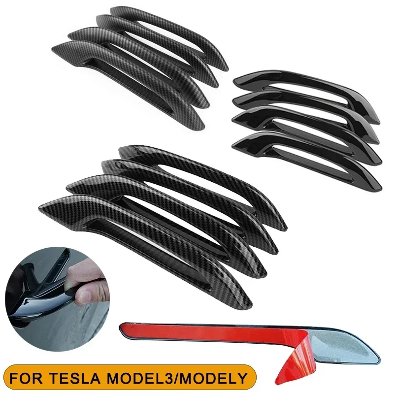 New Bonding Car Door Handle Protection Cover For Tesla Model 3 Model Y 2021-24 Car Firm Antifreeze Modification Accessories