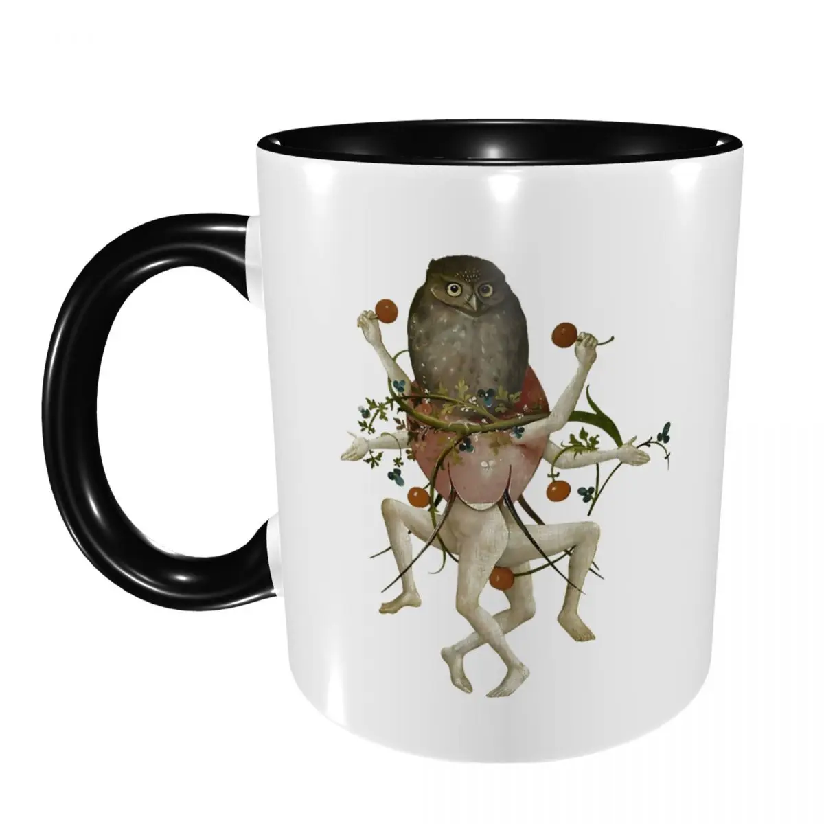 Hieronymus Bosch Dancing Owl Mug Funny Ceramic Coffee Cups Tea Mugs Milk Cup Drinkware Gift for Friends