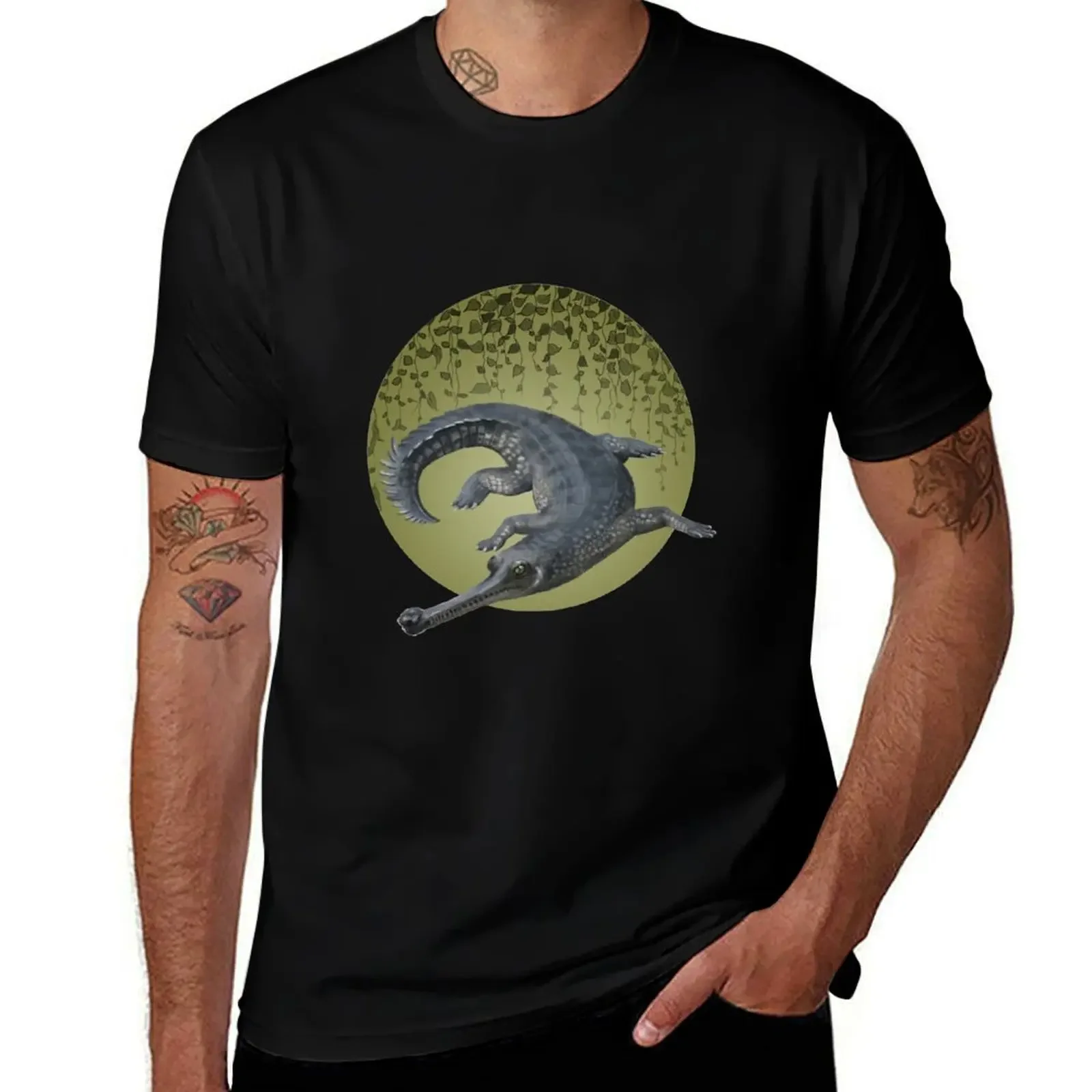 2025 new model Gharial T-Shirt graphics anime t shirts customs mens designer clothes