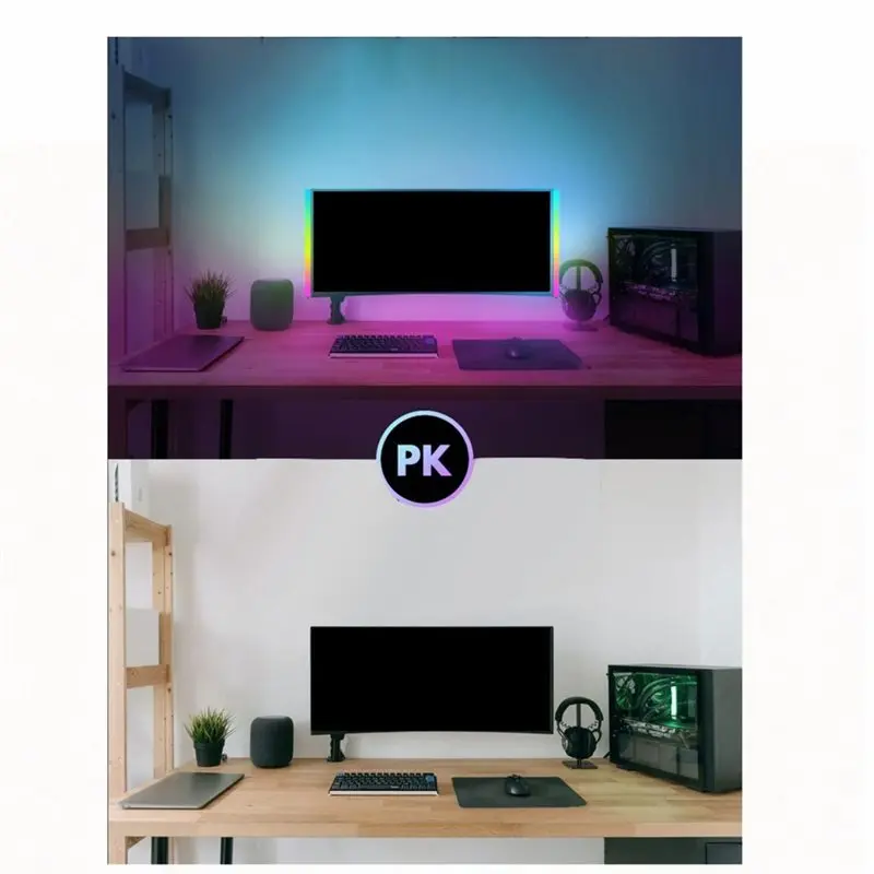 A95I-Gaming RGB LED Ambient Light 2 In 1 Control Monitor Light Bar Sound-Reactive Music Sync For PC Computer