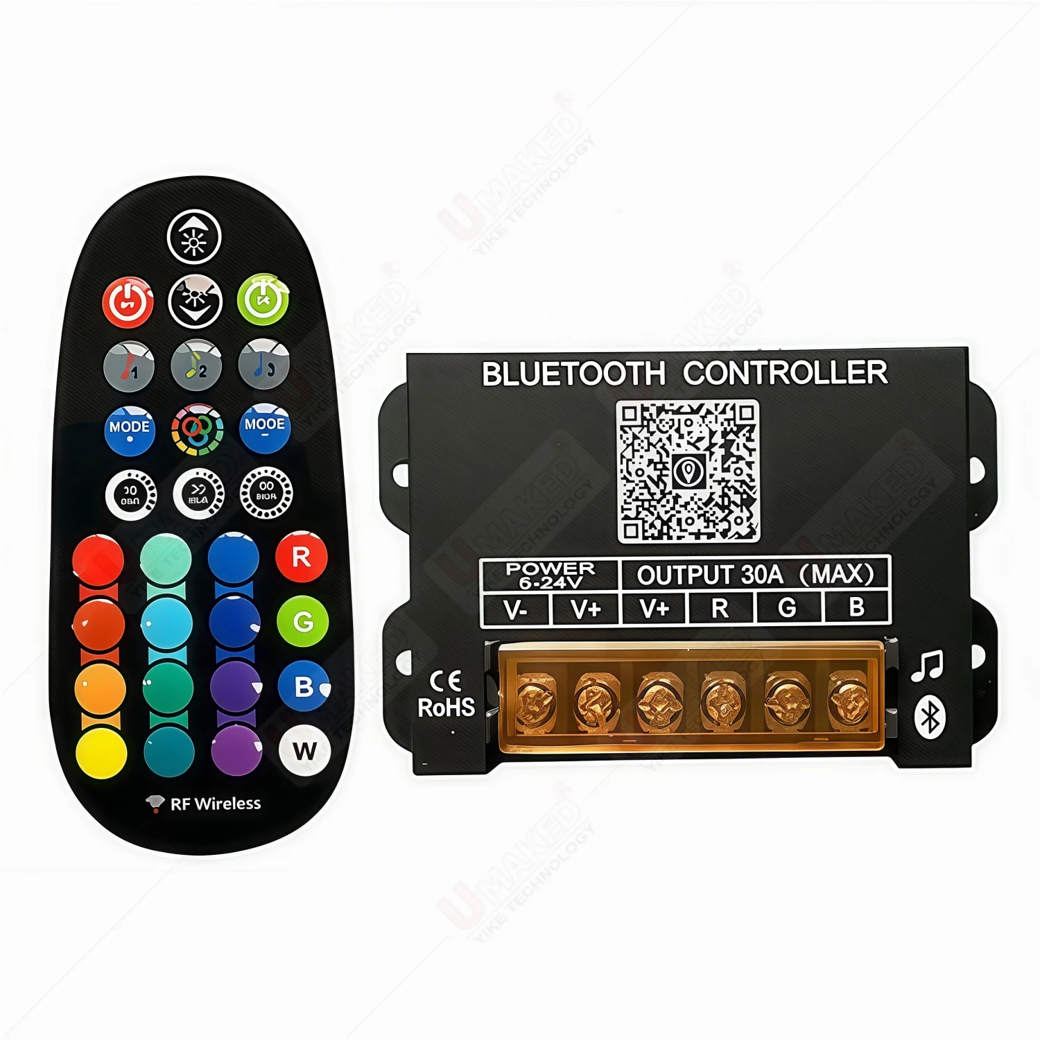 الذكية بلوتوث RGB وحدة تحكم لخاصية تخفيض الإضاءة تيار مستمر 5 فولت 12 فولت 24 فولت 30A و 29-مفتاح اللاسلكية RF عن بعد ل 5050 2835 COB الملونة LED قطاع الضوء