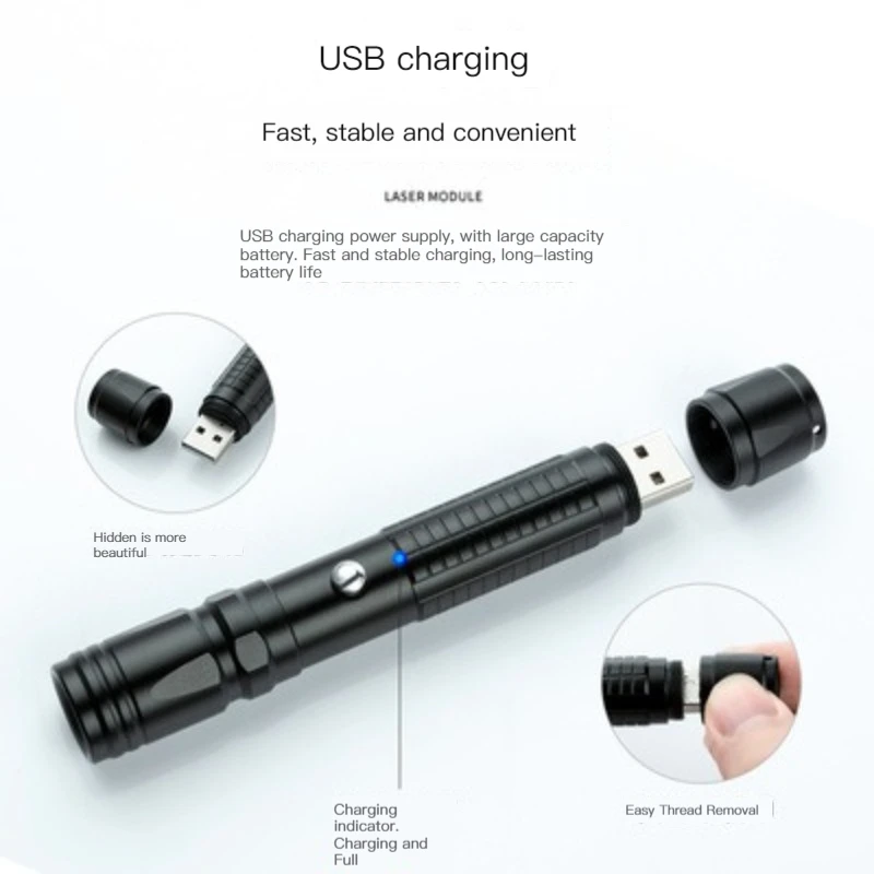 مؤشر ليزر أخضر صغير USB LED لطيف ليزر أخضر بنفسجي للقطط لعبة تفاعلية مشرق مؤشر الرسوم المتحركة ضوء القلم