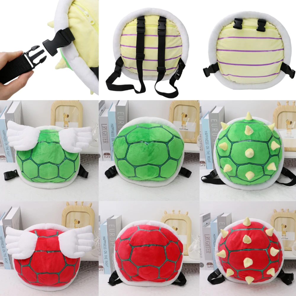 Bowser Koopa Troopa Paratroopa Plush Backpack Red Knapsack Primary School Student Bag Game Peripheral Toy Cosplay Toys for Kids