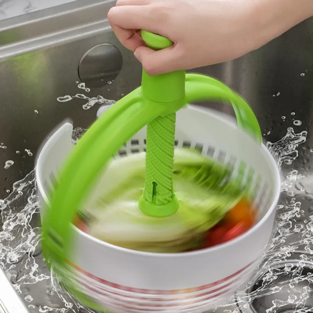 

Vegetable Cleaning Rotating Drain Basket For Vegetables And Fruits Cleaning, Dehydration, Dripping Household Kitchen Gadgets