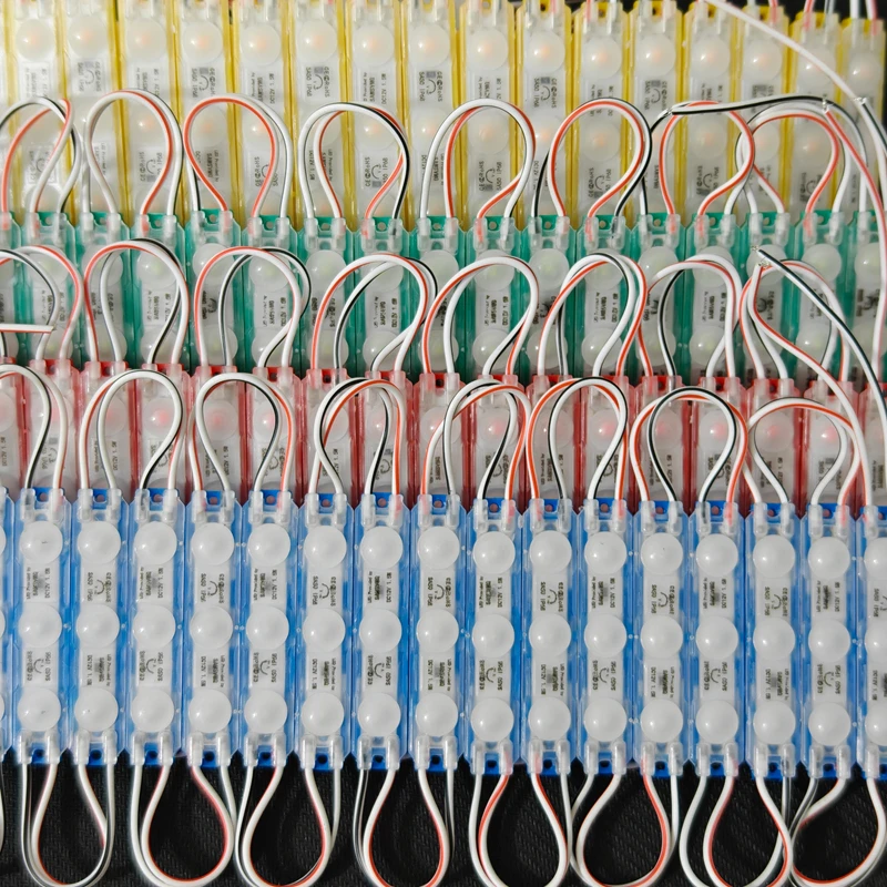 200pcs-pack 2835 SMD ultrasonic led module 12V DC 3 LED Module Injection Waterproof IP67 Decorative 2835 Hard Strip Bar Light