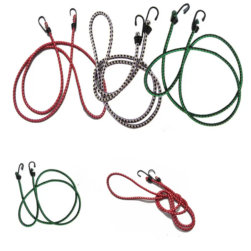 1pc 1.5m Stretch Elastic Bungee Cord Hooks Brand Bikes Rope Tie Car Luggage Roof Rack Strap Hooks Bicycle Tied