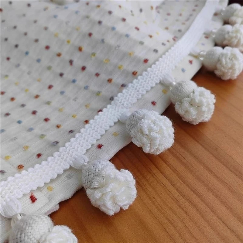 Colorful Polka Dot Modern and Cute French Millard Chenille Jacquard Environmentally Friendly High-end Children's Curtains Decor