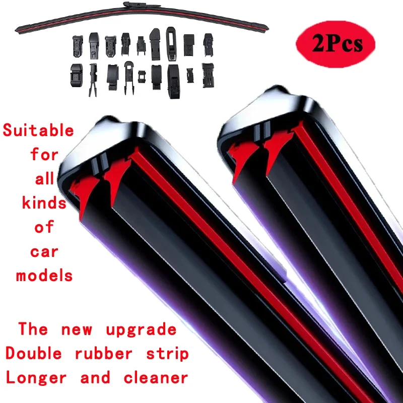 

26" 17" Hook / J-Hook Double Rubber Car Front Wiper Blades Windshield Windscreen