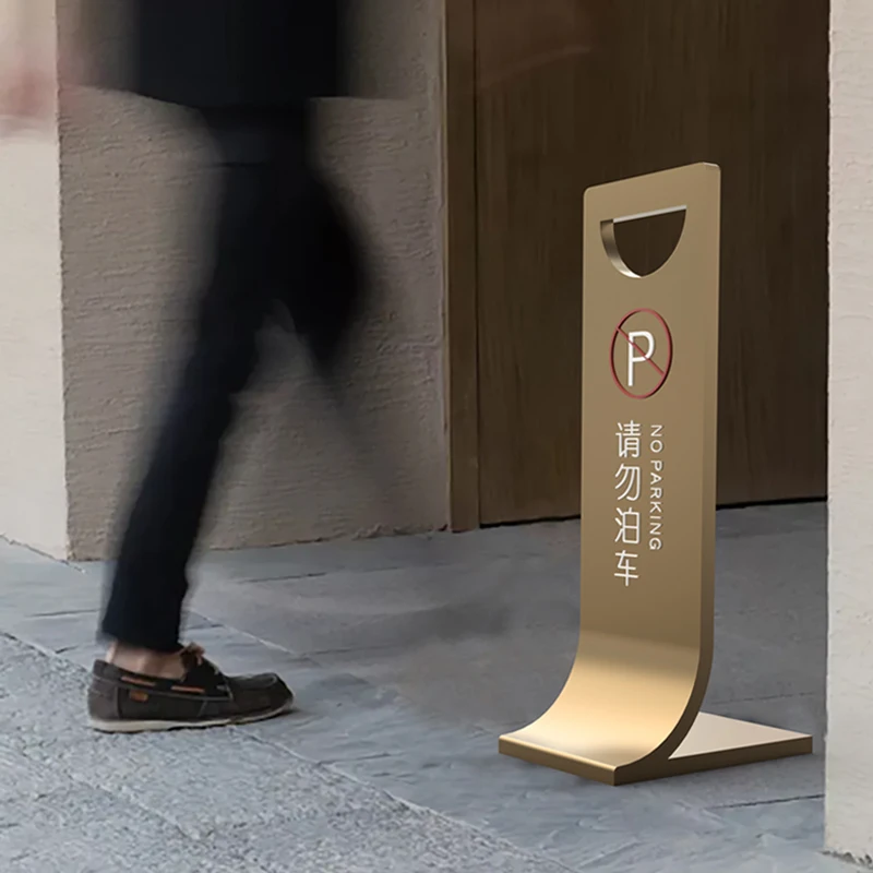 

Indoor furniture signs, safety notice steps carefully slide warning signs Special parking spaces for stainless steel customi