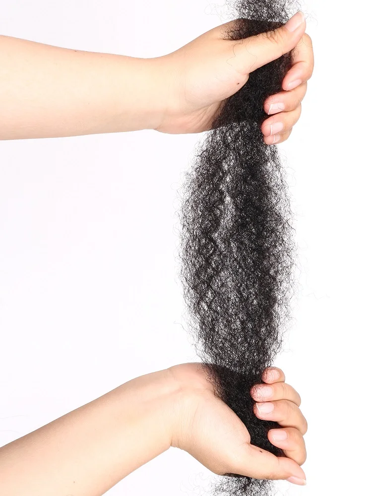 150 gram Afro Kinky Bulk Menselijk Haar Voor Vlecht Twists Krullend Haarverlenging Dreadlock Extension Creëren Dreadlocks