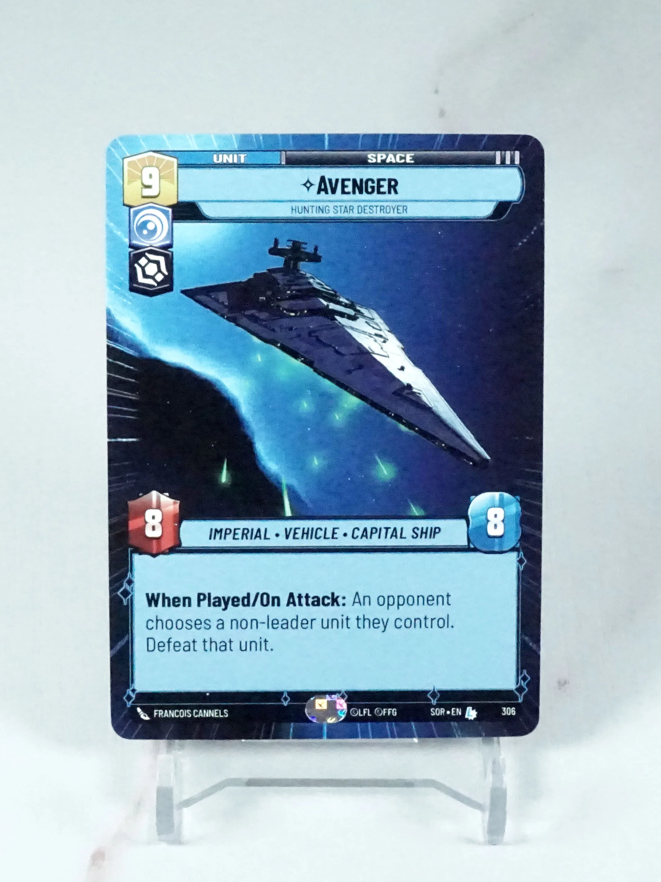 

SWUDB regular Proxy Card Store Showdown Promos Red venger - Hunting Star Destroyer Trading Card Collection Toys