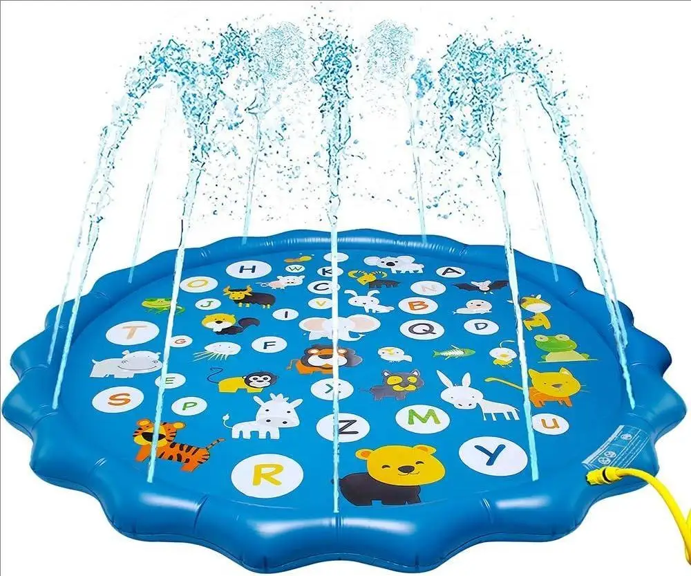 Sommer Im Freien Hinterhof Rasen Spiel Kinder Waten Pool 170CM Splash Pad Spray Wasser Spielzeug Sprinkler Matte für Kind Baby schwimmen Pool
