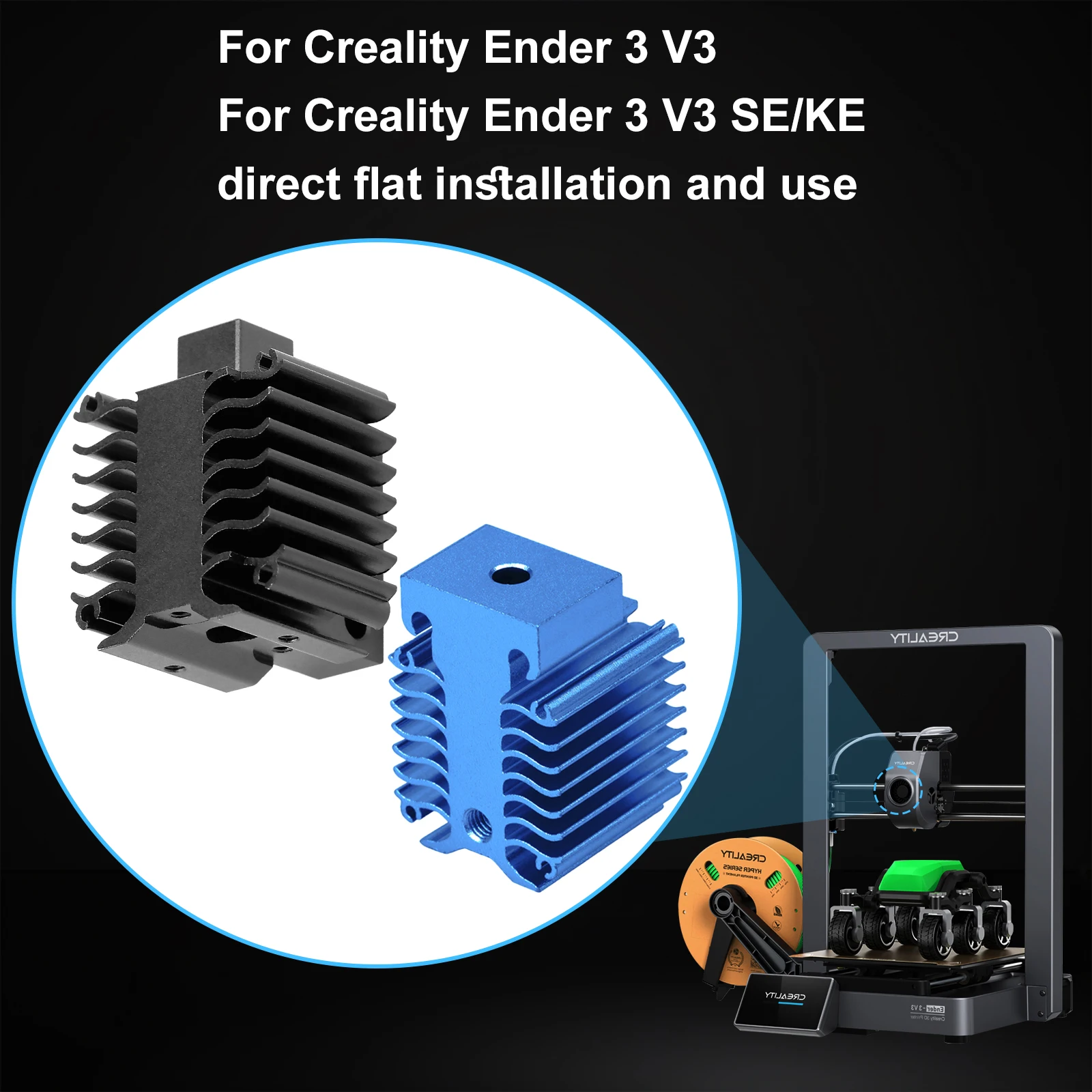 For Creality Ender 3 V3 Radiator Heat Sink For Ender 3 V3 SE / KE Hotend Kit Heatsink 3D Printer Machine Replacement Accessories