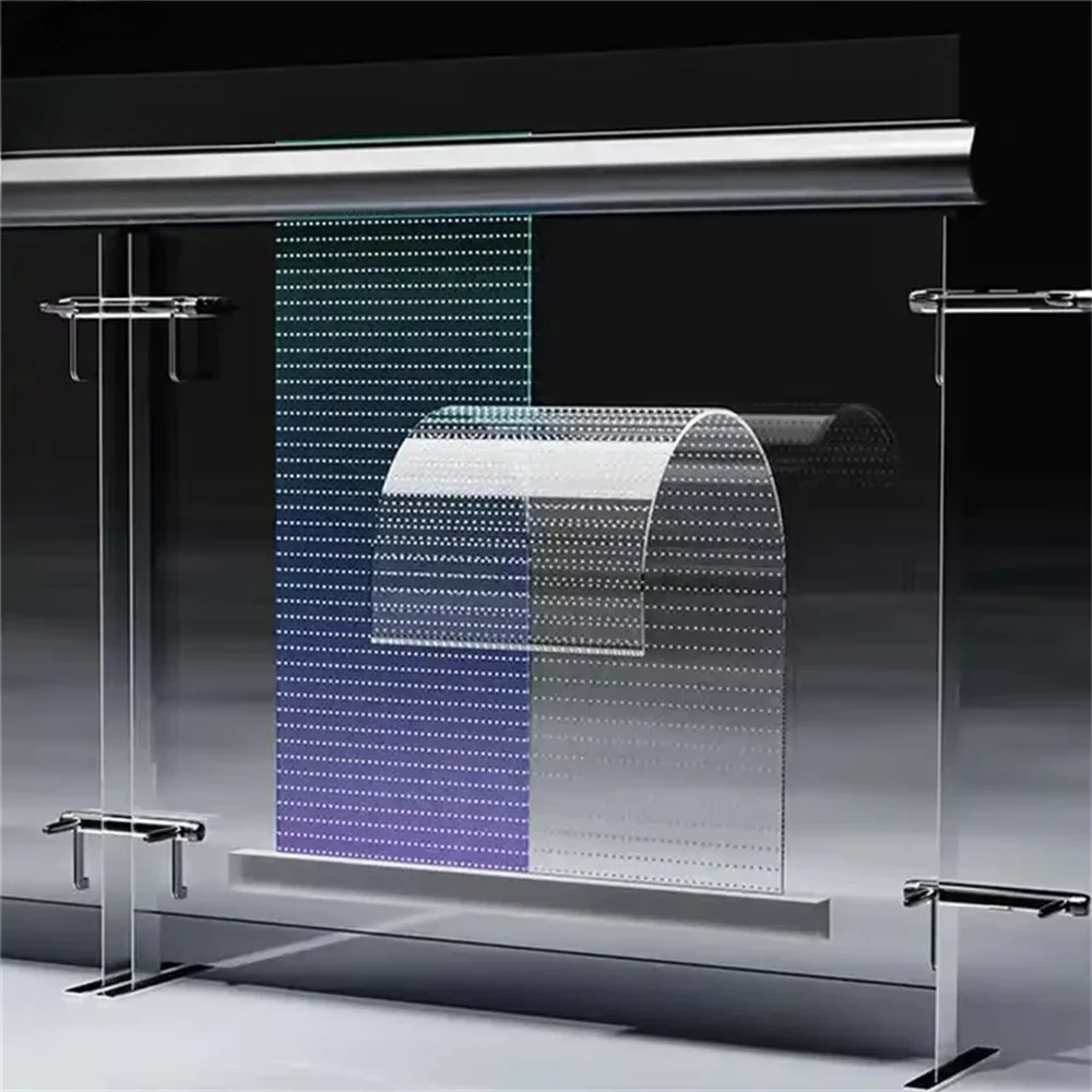 LEDIUP Flexible Film Glass Window Light Emitting Diode Self Adhesive Display Transparent Screen