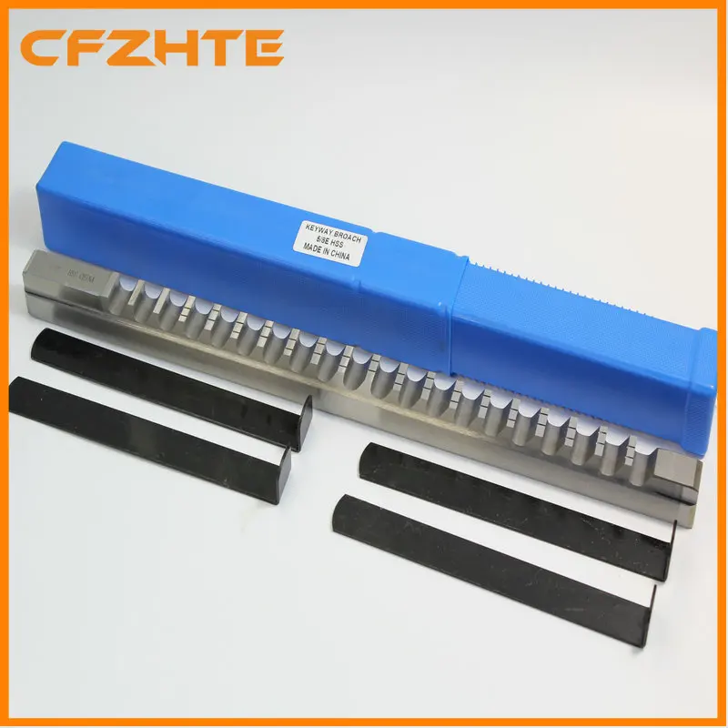 16/18mm E Push-Type Keyway Broach Metric Sized HSS Broach Cutting Tool with Shim for CNC Machine