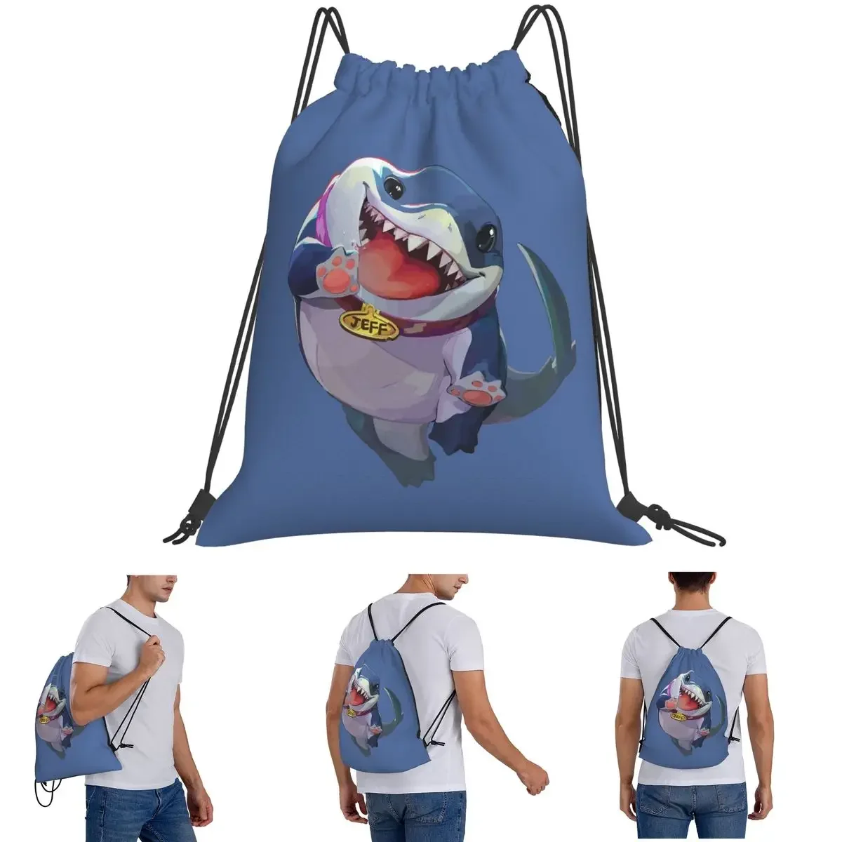

Рюкзаки Jeff The Land Shark, повседневные портативные сумки на шнурке, спортивная сумка, сумки для книг для мужчин и женщин, школьные