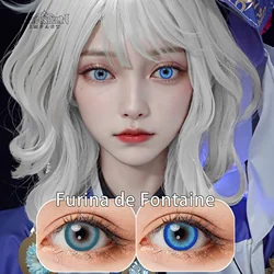 Graded 1pair Iceblue Colored Contact Lenses Furina Cosplay 14.2mm