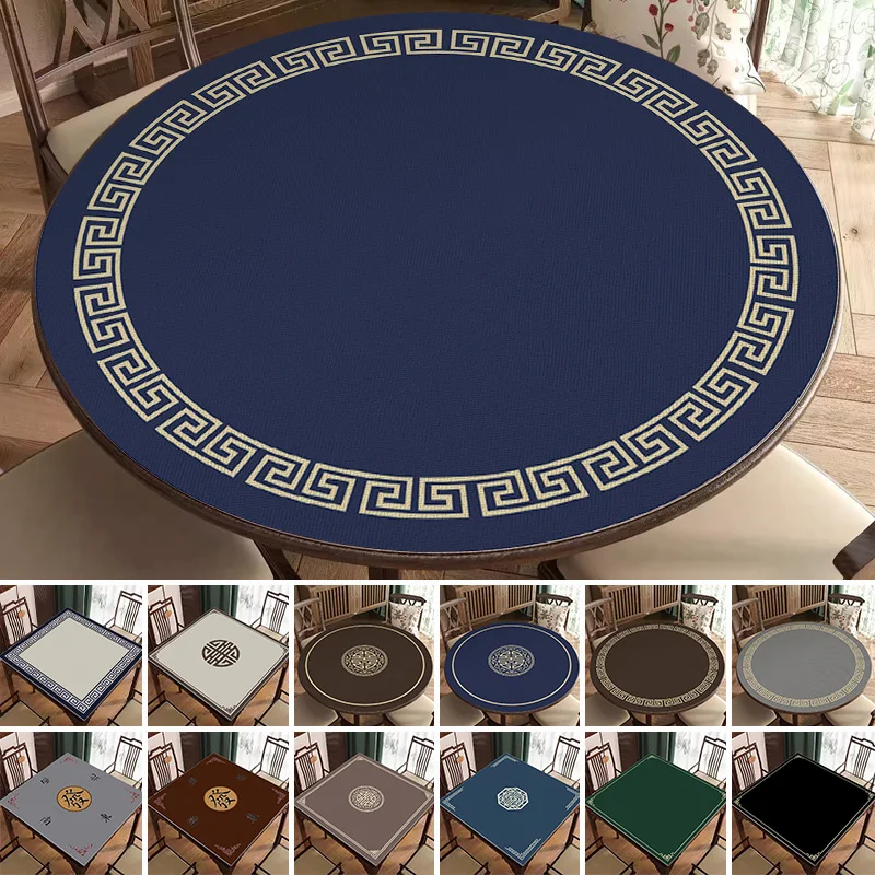 Silent Mahjong Table Mat Poker Card Nine Game Table Pad Rubber Anti Slip Wear Resistant Noise Reduction Square Table Cloth