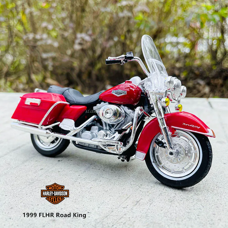 Maisto 1:18 Harley-Davidson moto 1999 FLHR Road King collezione di auto giocattolo modello moto in lega rossa