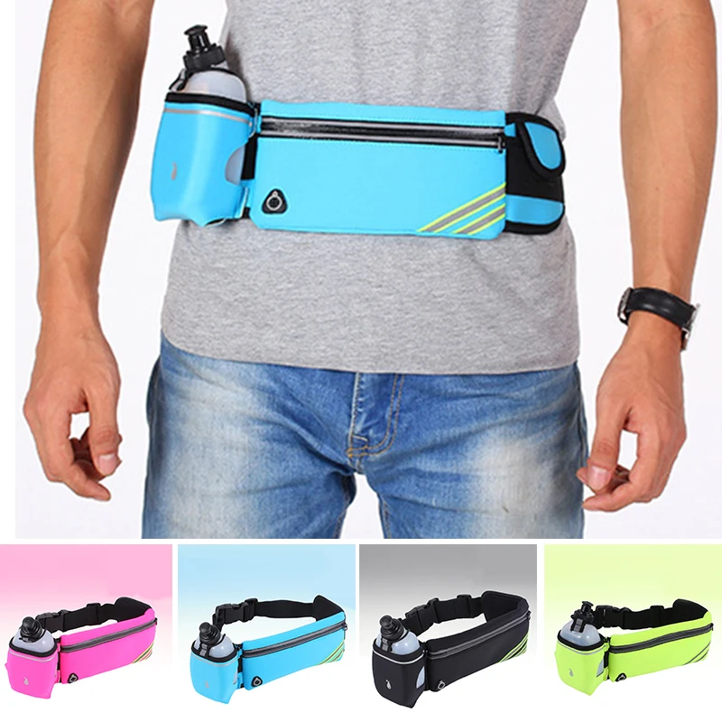 

1pc Hydration Running Belt Fanny Waist Pack Sports Fitness Bag Water Bottles Set Sports Water Hydration Backpack Running Parts