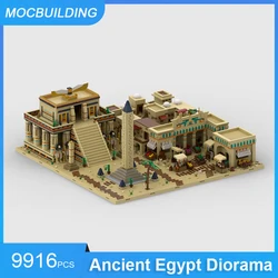 MOC Blocks Ancient Egypt Temple Village Diorama Modular Buildings DIY Assemble Bricks Architecture Display Collection Toys Gifts