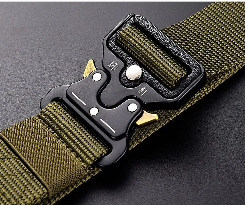 1-teiliger Outdoor-Sport-Freizeitgürtel für Herren, Schnellverschluss-Symmetrische Schnalle, Unisex-Multifunktionsgürtel – Detail 4