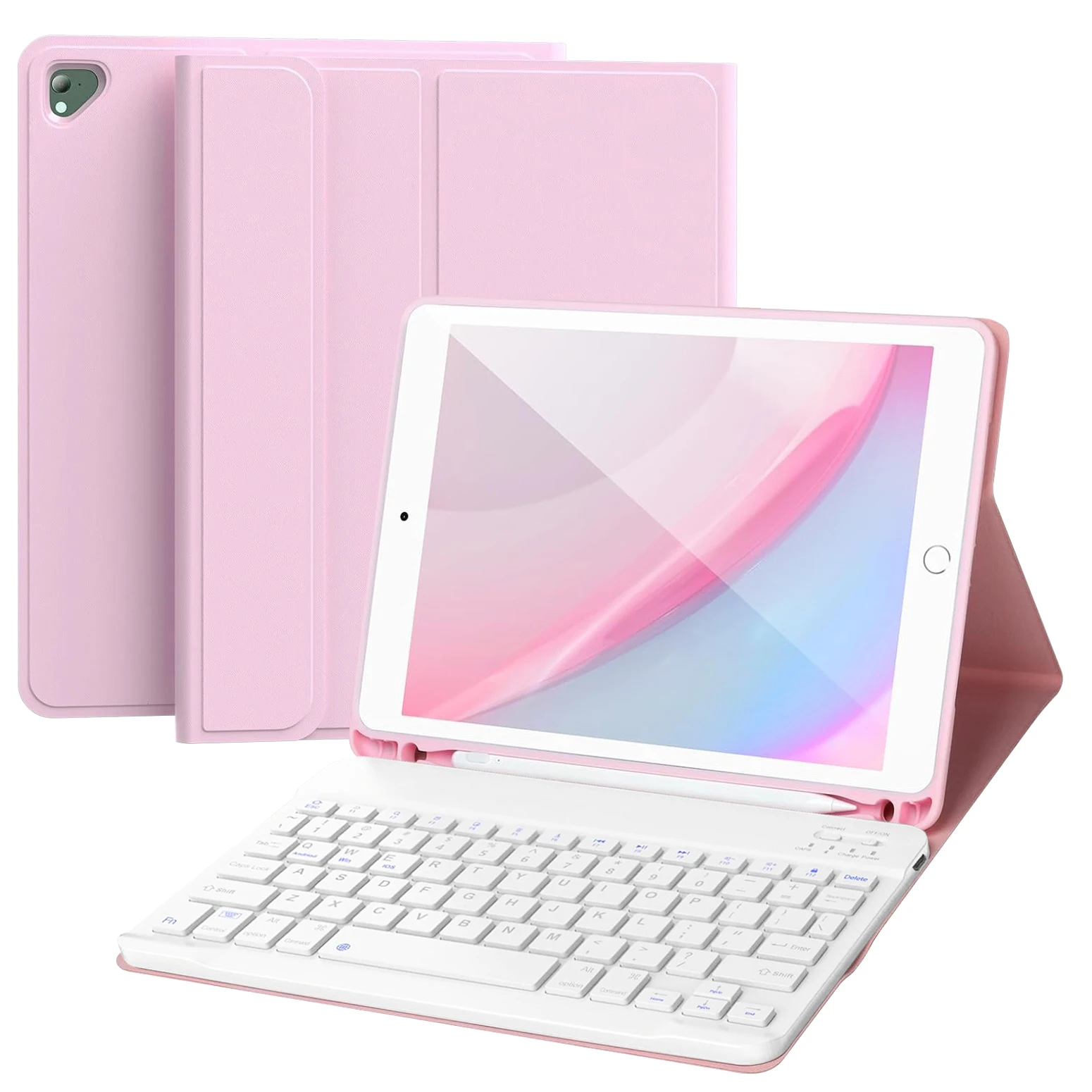 

Кожаный чехол Skin Touch для iPad Air 2/Air (2013 г.)/iPad 9,7 дюйма (2018 г.) Чехол-подставка для клавиатуры, совместимый с Bluetooth — Pi