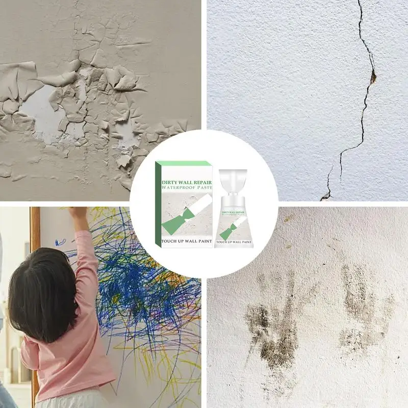 Wall Spackle Paint 200g Dirty Wall Quick Repair Waterproof Patch Cracked Wall Graffiti Covering Paint For Bedroom Study Room