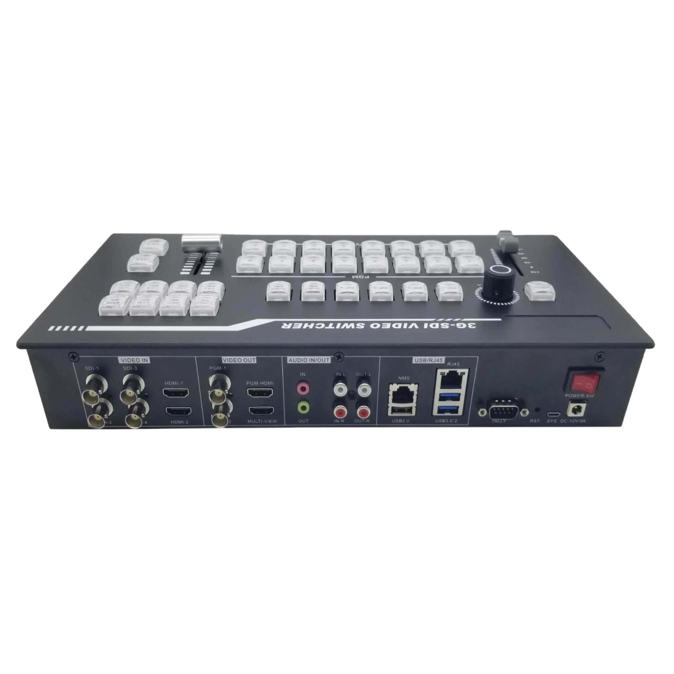 8 قنوات متعددة الكاميرات SDI-H DMI Mixer Switcher مع USB التقاط الفيديو البث المباشر إلى OBS Zoom منافسة محول الفيديو رولاند