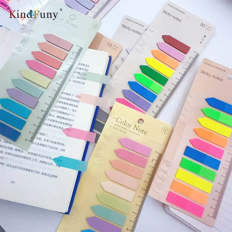 KindFuny 1400 Sheets Stationery Bookmark Planner Stickers Self Adhesive Loose-leaf Memo Pad Page Markers Paper Posted It