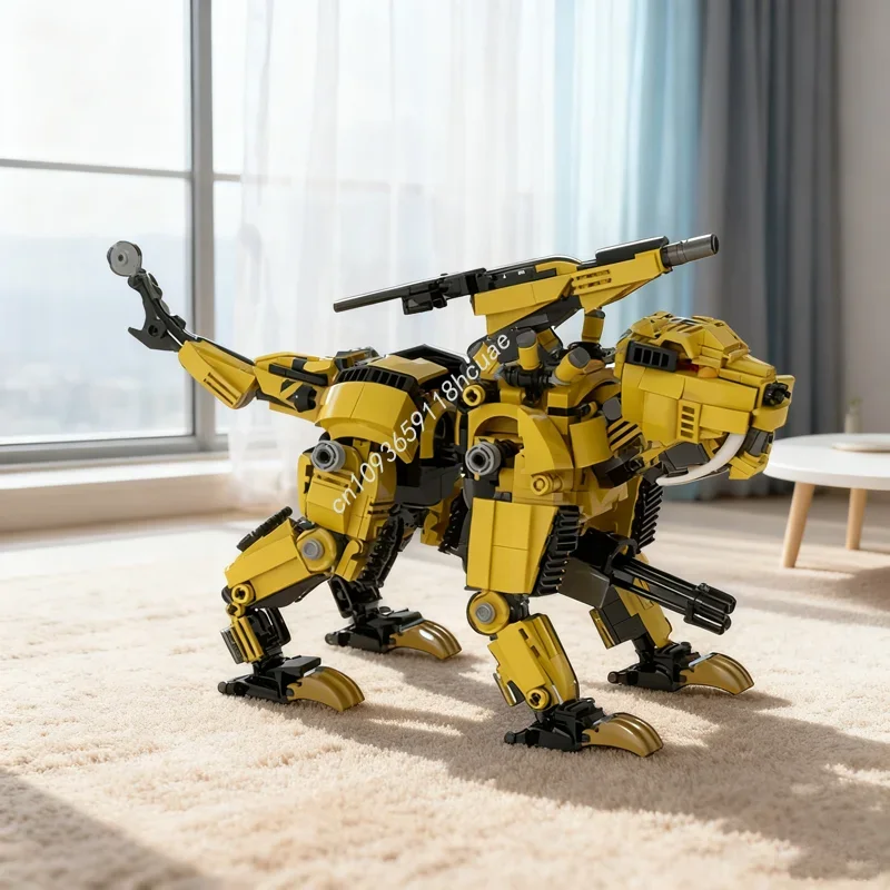 

753pcs MOC Mechanical Saber Toothed Tiger Model Building Blocks Christmas Gift Architecture Assemble DIY Toy Idea Education Kids