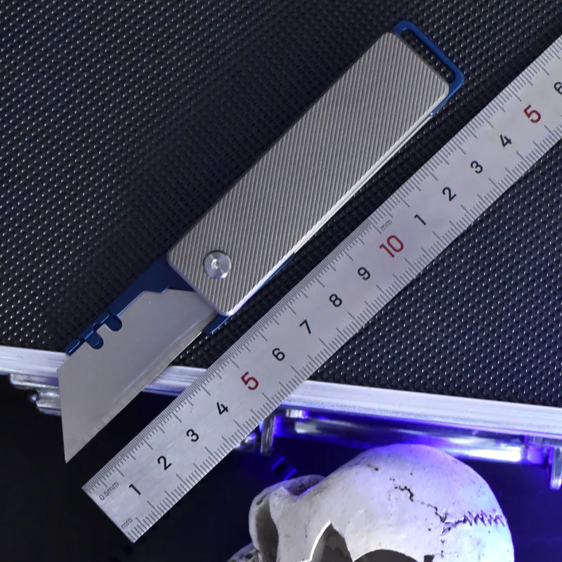Titanium Alloy Tool Knife with 10 Blades Portable EDC Tool Bottle Opener Multifunctional Knife Wallpaper Knife
