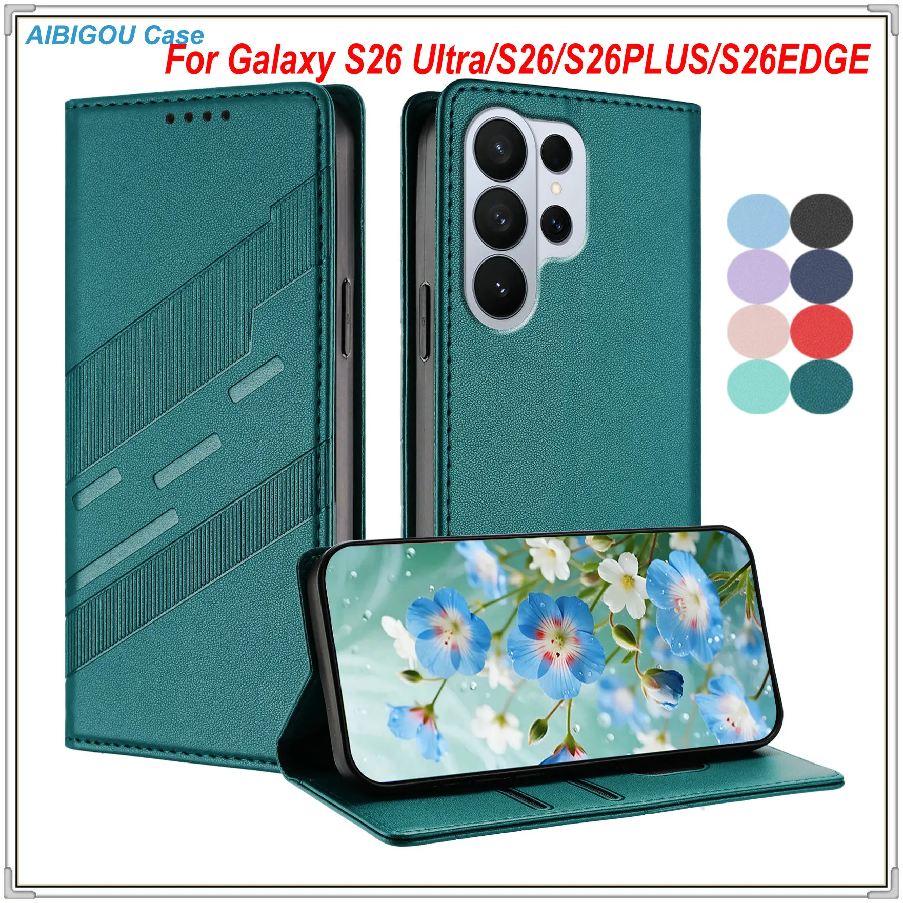 Für Samsung Galaxy S26 Ultra S26+ Luxus Ledertasche Retro Brieftasche Buch Flip Magnet Volle Abdeckung Galaxy S26 Rand funda Telefon Taschen