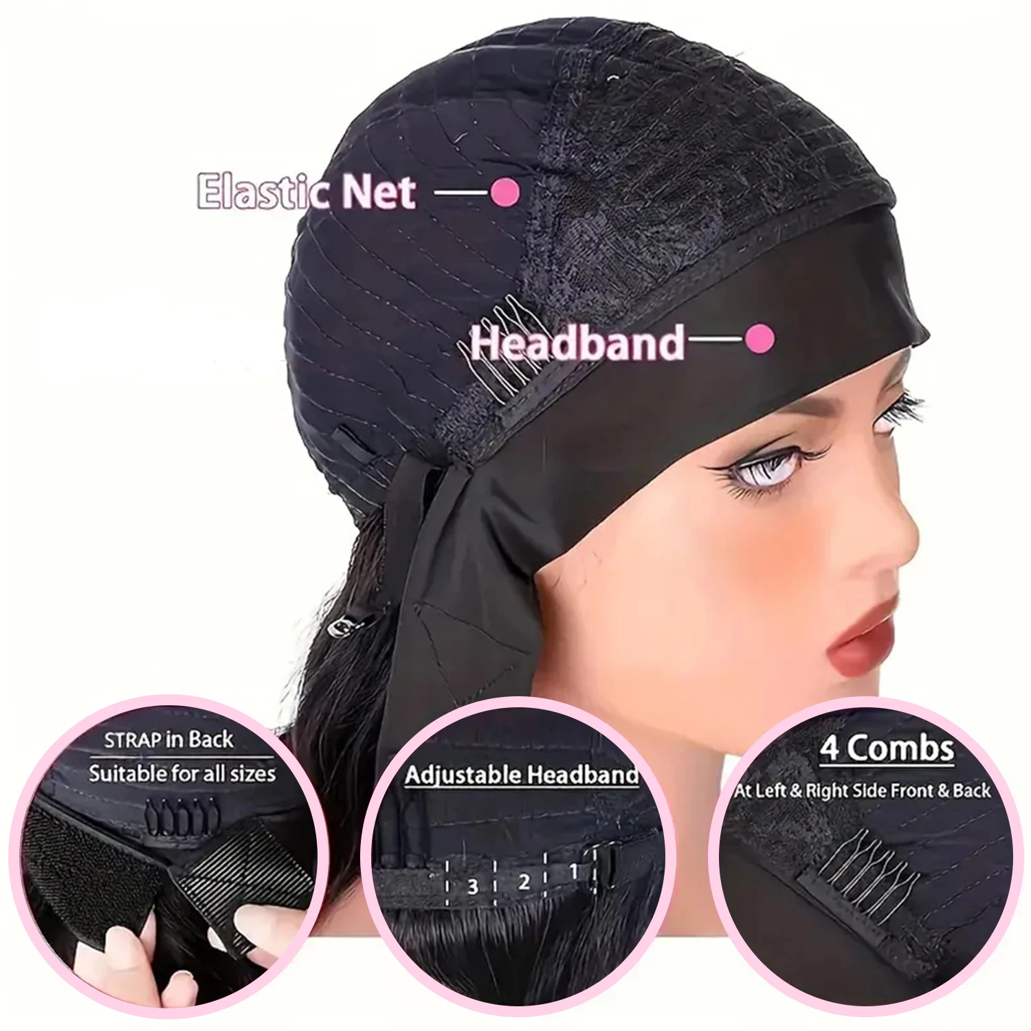 Parrucche Parrucca per capelli Parrucca per capelli umani dell'onda del corpo Colore naturale Parrucche per capelli Remy Brizilian Densità del 180% Parrucche fatte a macchina per le donne