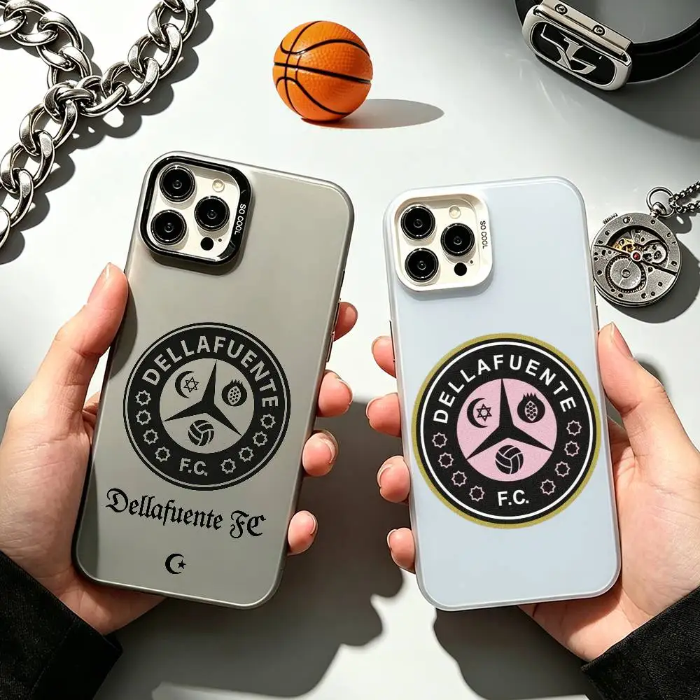 

Hot D-Dellafuente Fc Logo Phone Case For iPhone 17,16,15,14,13,12 Plus,Pro Max,XS,Colorful Silver Phone case Funda Cover