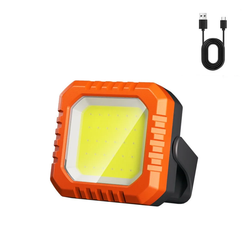 

With Hook Mini Keychain Flashlight Strong Magnetic Adsorption Adjustable Bracket Floodlight Battery Level Display Super Bright