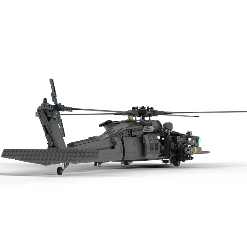 Moc Bouwstenen Militair Model MH-60L Black Hawk Helikopter Technologie Modulaire Blokken Geschenken Speelgoed Voor Kinderen DIY Montage