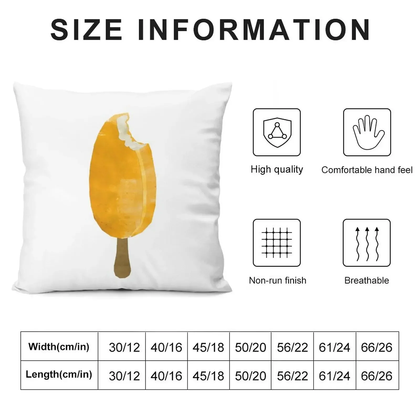 Ice lolly - tropical orange coated vanilla Throw Pillow Throw Pillow Covers Pillows Aesthetic Pillow Decor New year