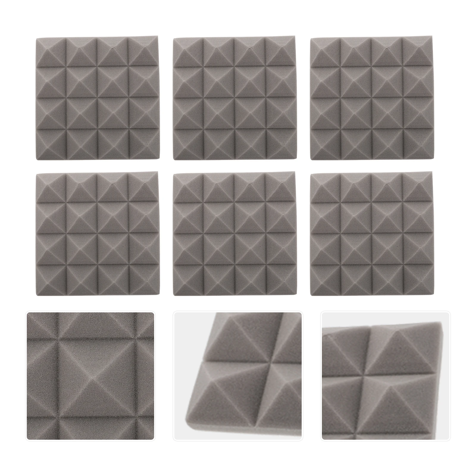 

22 Pcs 5CM Pyramid Sound Absorbing Cotton Noise Reduction Panels Acoustic Mats Gray Wall Ceiling Insulation Sound