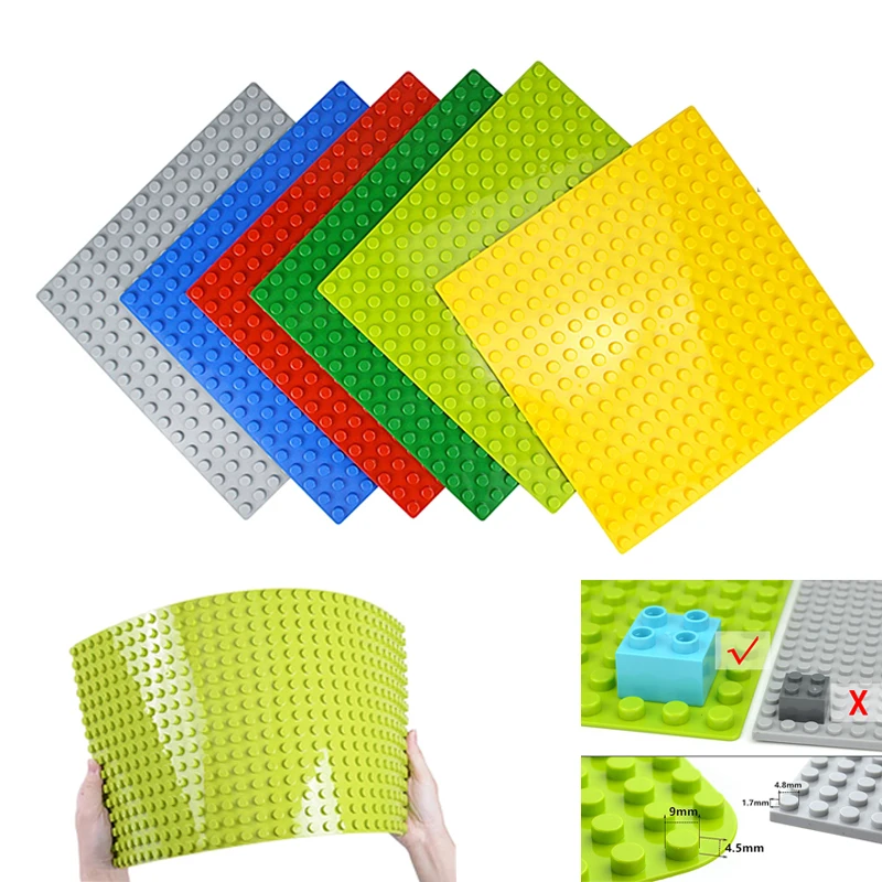 16*16 Dots Big Bricks Base Plates Plastic Large Size Baseplates Compatible Classic Figures Building Blocks Construction Toy Gift