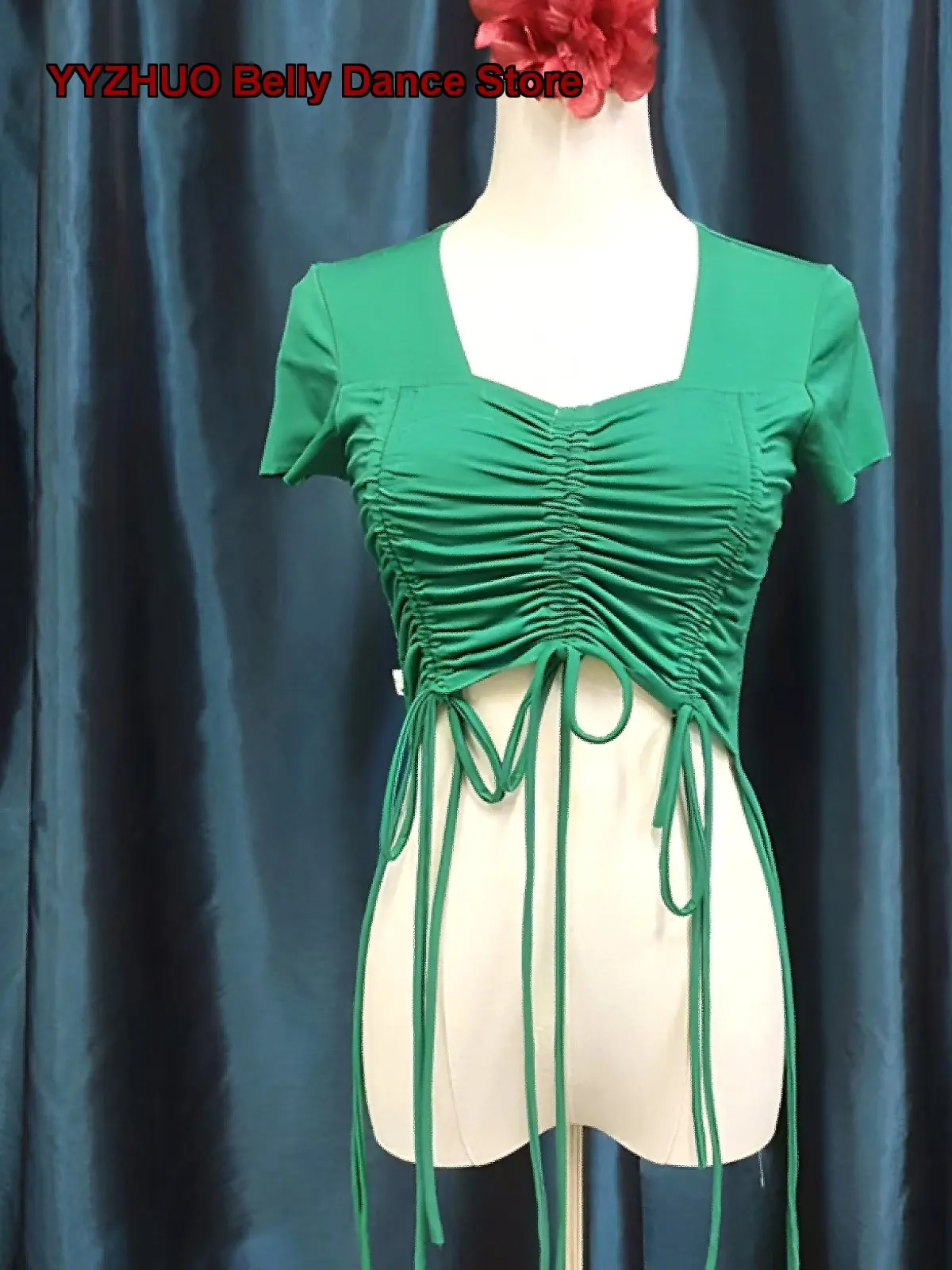 Women's Modern Modal Cotton Pleated Top for Dance Practice Performance Design GKK35