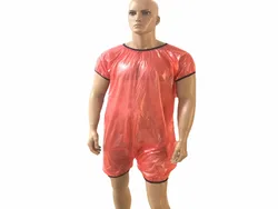 Unisex Transparent super soft pvc adult baby Rompers #P007-8T,Size:M / L / XL / XXL