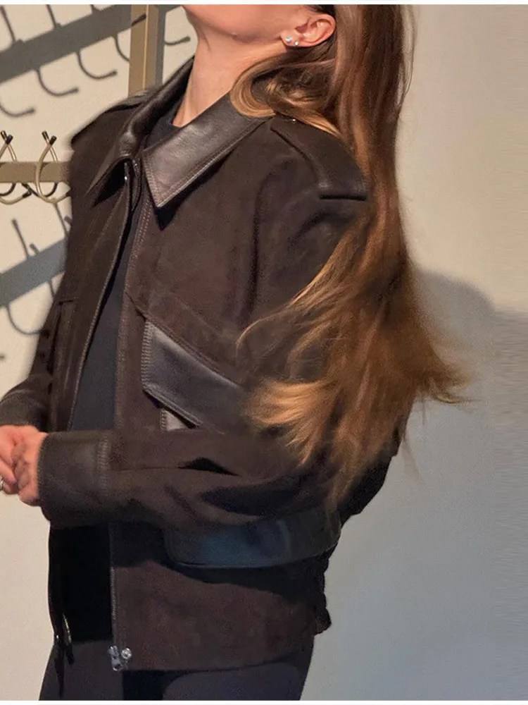 

Women's Loose Oversize Faux Suede Jacket Retro Full Sleeve Solid Coat Casual Warm Outwears 2025 New Autumn Winter Streetwears