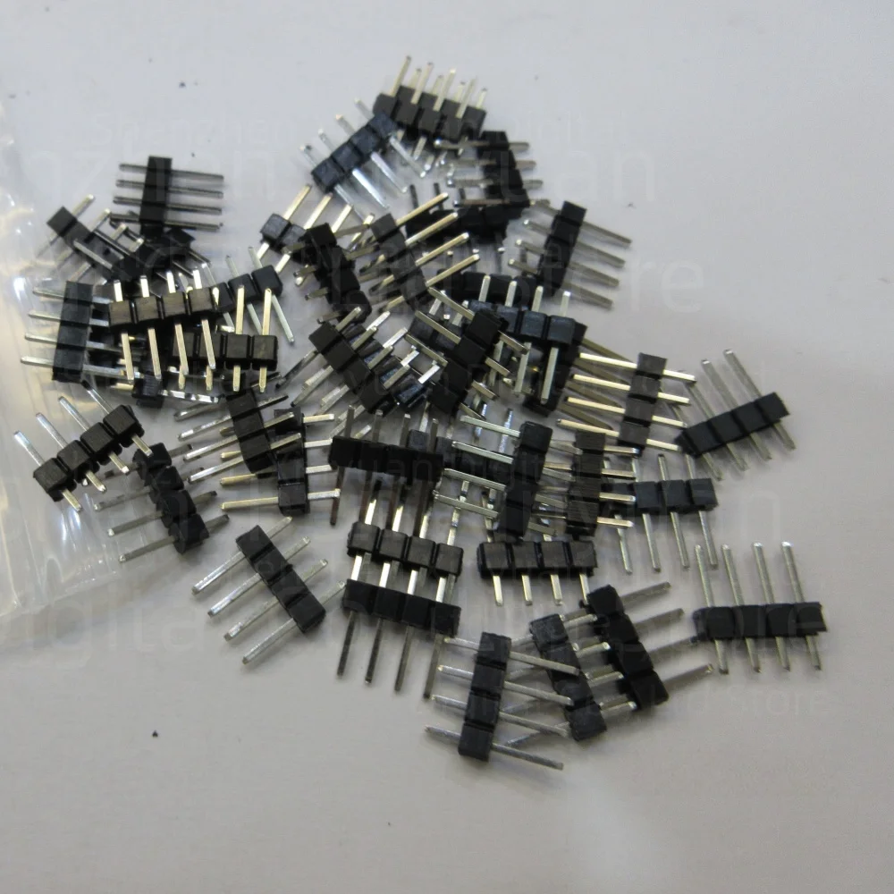 2.54mm 1*40P Header Single-Row SMT Type Gold Plated PCB Connector Pin Header Factory Customized Connector 1/2/3/4...40p