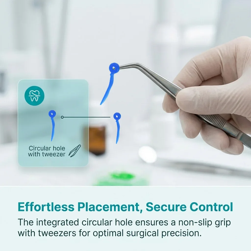 500pcs Disposable Dental Tooth Gap Wedges with End Circular Holes Plastic Interdental Wedge Dental Matrix Wedge For Oral Care