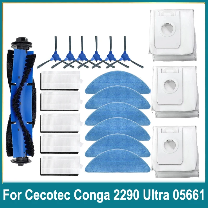 Запасные-части-для-робота-пылесоса-cecotec-conga-2290-ultra-05661-аксессуары-основная-боковая-щетка-hepa-фильтр-Швабра-тряпка