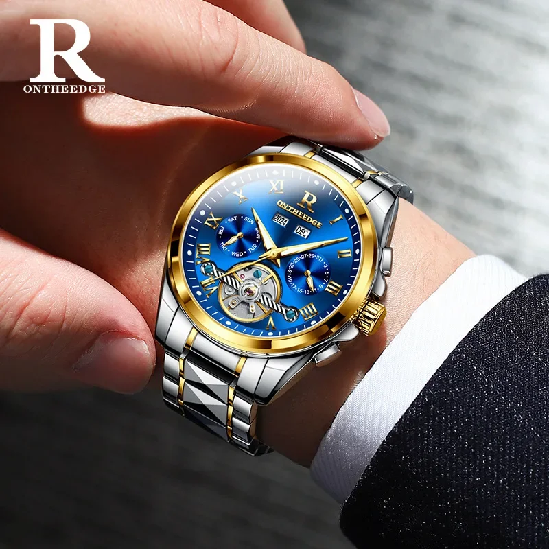 Ruizhiyuan brand watch wholesale manufacturer live broadcast hot-selling waterproof luminous mechanical watch men's watch