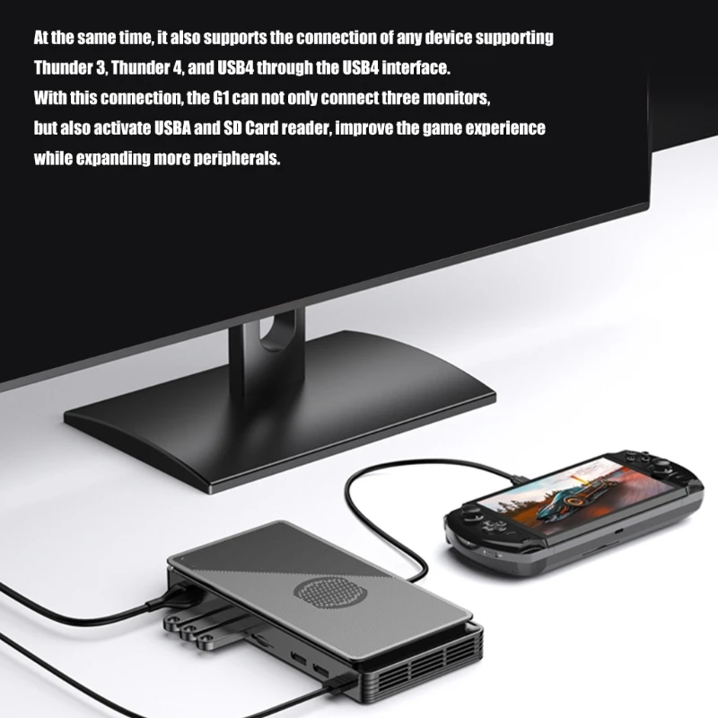 GPDG1 2024 External GPU Docking Station with with RX7600M 8GB 8GB GDDR6, Connectivitys for Professional Use