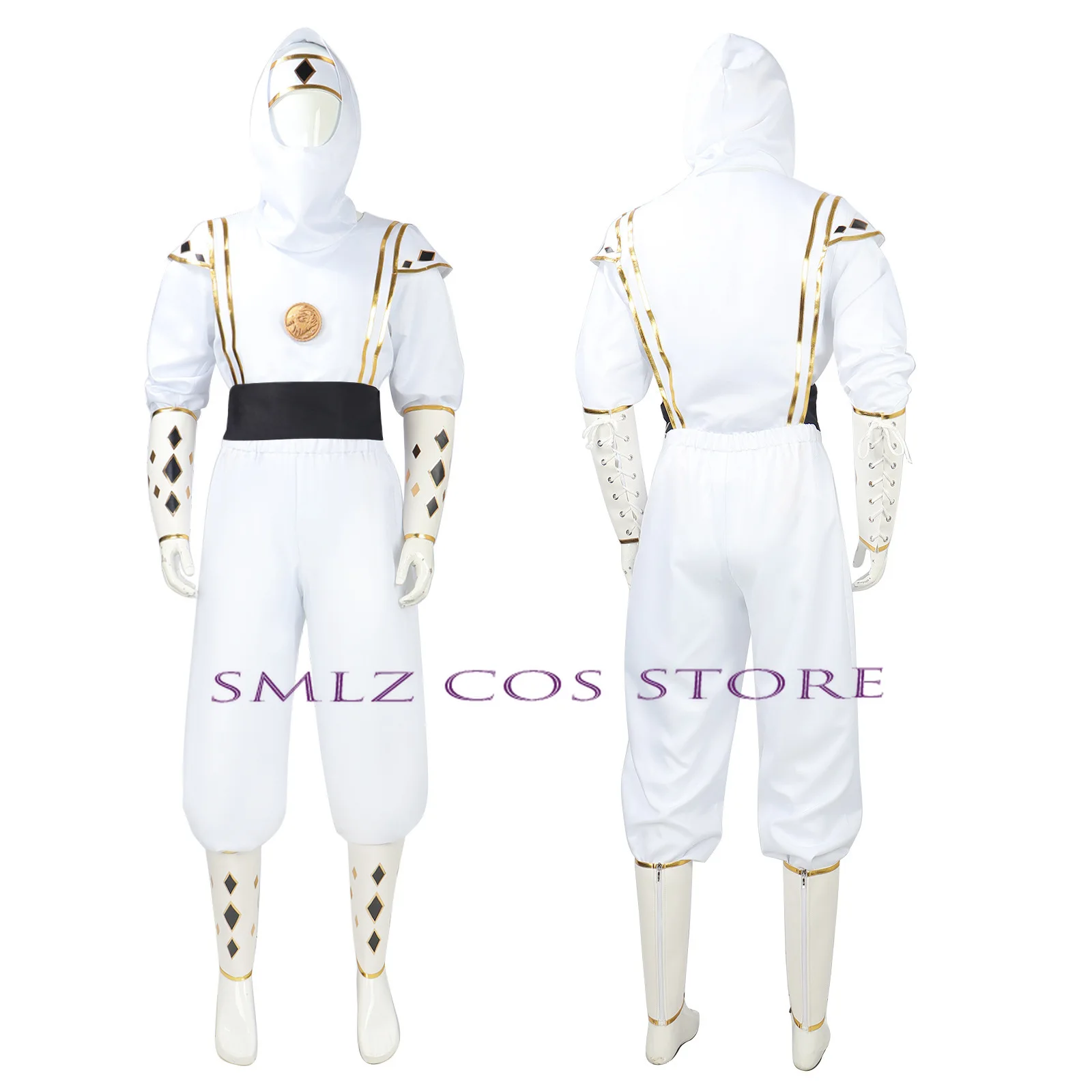 

Tommy Oliver Cosplay Anime Costume Men Ninja Warrior Cosplay White Uniform Set Halloween Party Tommy Outfit for Women Man