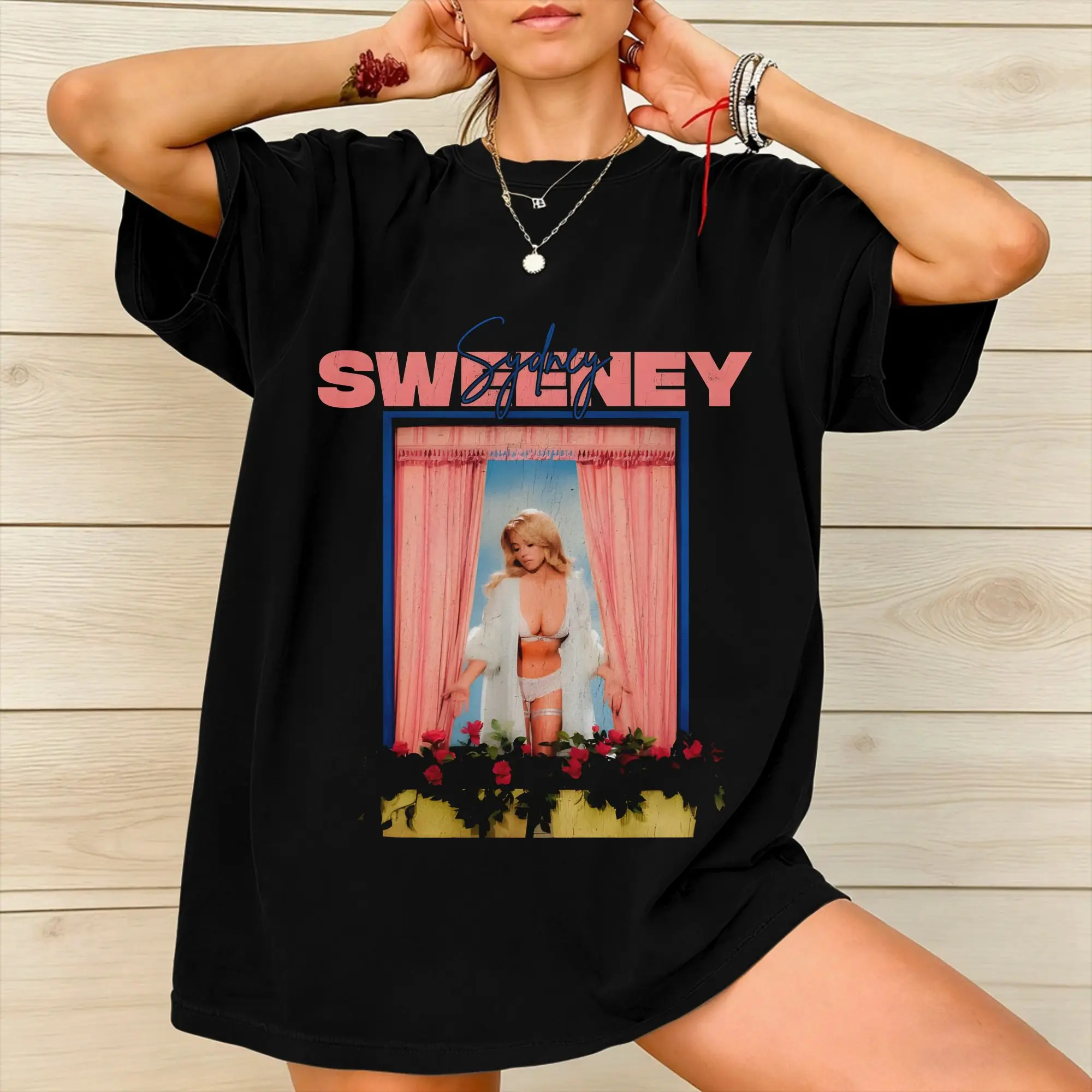 Cassie Howard Sydney Sweeney Printed T Shirts for Men Women  Pure Cotton  Tee Shirt Clothes